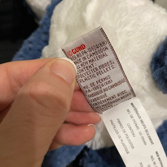 Gund blue and white panda bear - Picture 6 of 11
